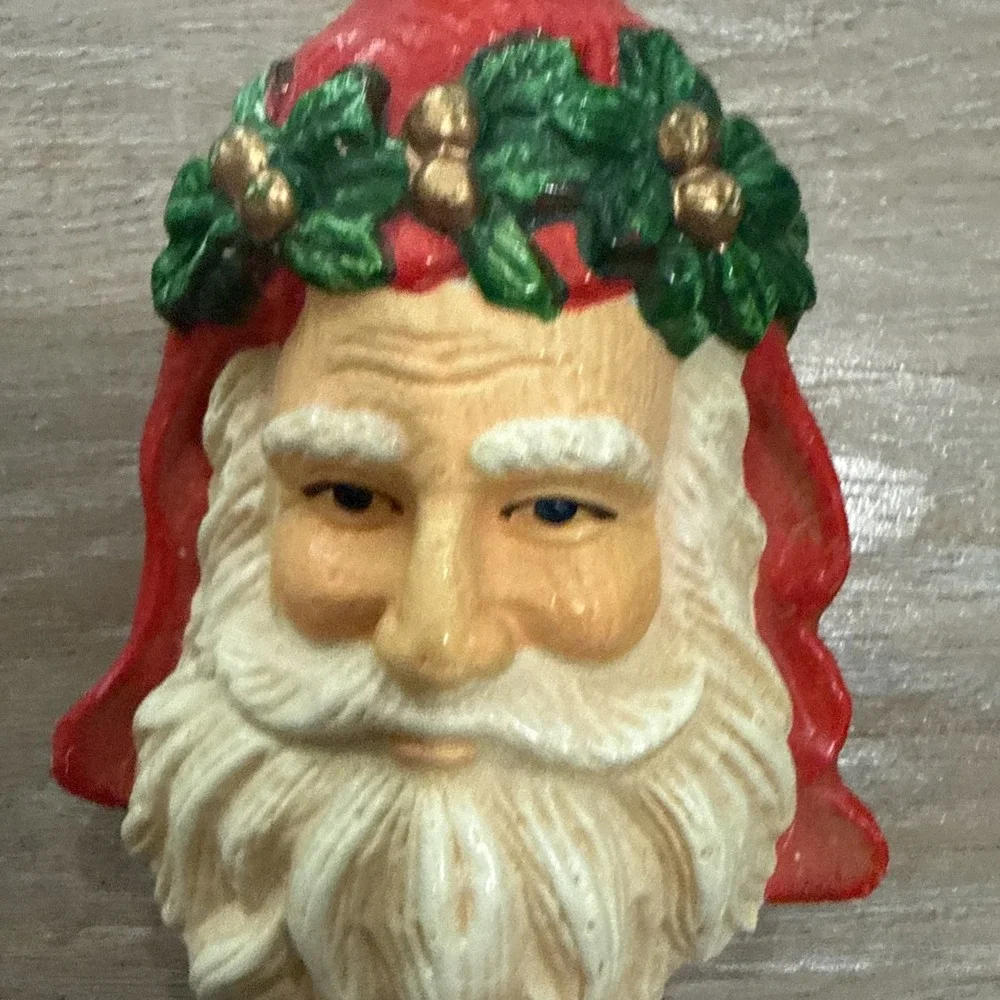 Vintage Hard Plastic Christmas Santa Claus Tree Ornament‎ 1970s-1980s